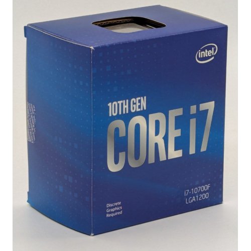 Процессор Intel Core i7-10700F 2.9(4.8)GHz 16MB s1200 Box (BX8070110700F) (Восстановлено продавцом, 856677) купить в Украине: Киев, Днепр, Харьков, Одесса  | Проверка совместимости, низкая цена, отзывы, характеристики от TELEMART фото