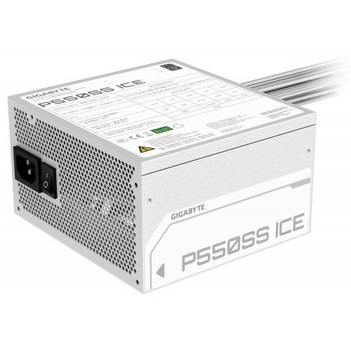 Уценка блок питания Gigabyte P550SS 550W (GP-P550SS ICE) White (Вскрытая упаковка, 856734) купить в Украине: Киев, Днепр, Харьков, Одесса  | Проверка совместимости, низкая цена, отзывы, характеристики от TELEMART фото