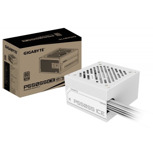 Уценка блок питания Gigabyte P550SS 550W (GP-P550SS ICE) White (Вскрытая упаковка, 856734) купить в Украине: Киев, Днепр, Харьков, Одесса  | Проверка совместимости, низкая цена, отзывы, характеристики от TELEMART фото