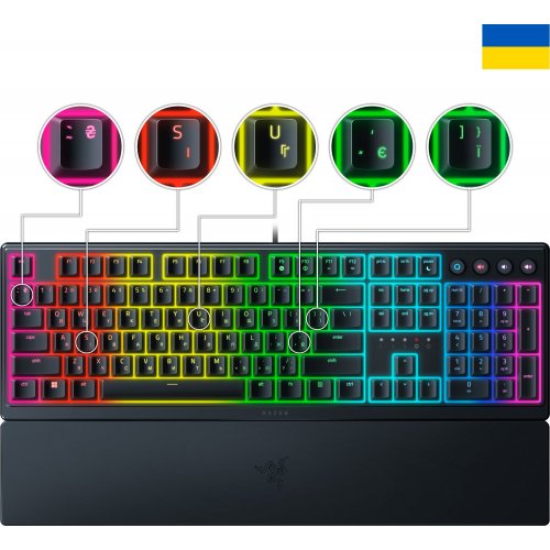 Уценка клавиатура Razer Ornata V3 Mecha-membrane (RZ03-04462100-R371) Black (Вскрытая упаковка, 856738) купить в Украине: Киев, Днепр, Харьков, Одесса  | Низкая цена, отзывы, характеристики от TELEMART фото