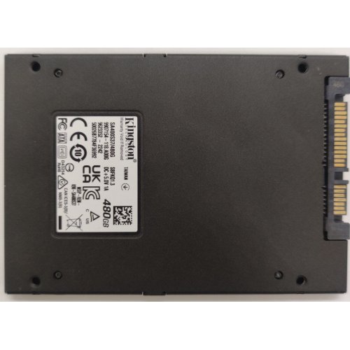 Ssd-диск Kingston SSDNow A400 TLC 480GB 2.5'' (SA400S37/480G) (Відновлено продавцем, 856755) купити в Україні: Київ, Львів, Хмельницький, Тернопіль, Івано-Франківськ | Перевірка сумісності, низька ціна, відгуки, характеристики від TELEMART фото