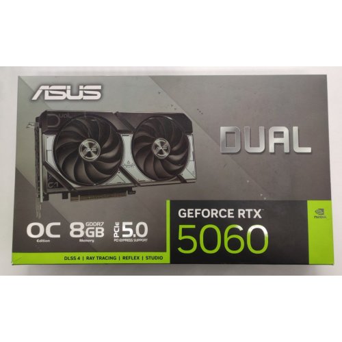 Відеокарта Asus Dual GeForce RTX 5060 OC 8192MB (DUAL-RTX5060-O8G) (Відновлено продавцем, 856776) купити в Україні: Київ, Львів, Хмельницький, Тернопіль, Івано-Франківськ | Перевірка сумісності, низька ціна, відгуки, характеристики від TELEMART фото