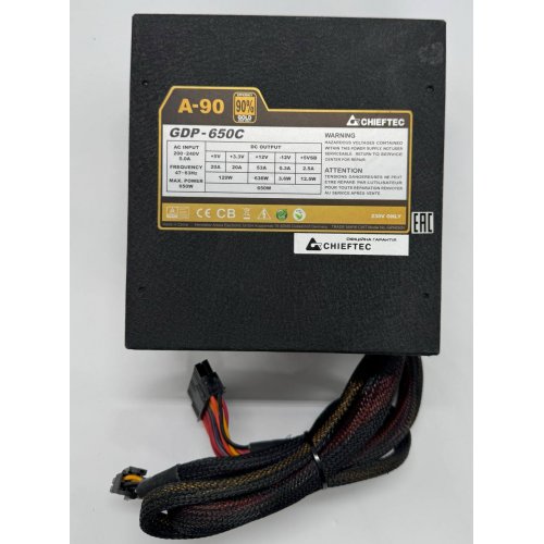 Блок питания CHIEFTEC A-90 650W (GDP-650C) (Восстановлено продавцом, 857127) купить в Украине: Киев, Днепр, Харьков, Одесса  | Проверка совместимости, низкая цена, отзывы, характеристики от TELEMART фото
