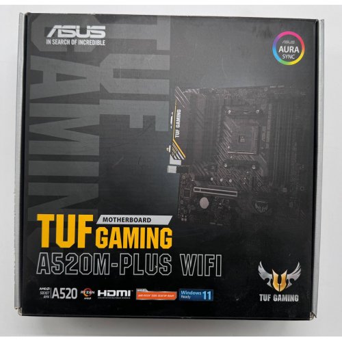 Материнська плата Asus TUF GAMING A520M-PLUS WIFI (sAM4, A520) (Відновлено продавцем, 857322) купити в Україні: Київ, Львів, Хмельницький, Тернопіль, Івано-Франківськ | Перевірка сумісності, низька ціна, відгуки, характеристики від TELEMART фото