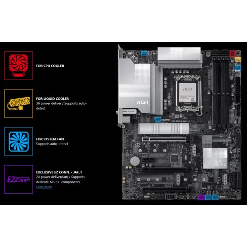 Материнская плата MSI PRO Z890-P WIFI6E (s1851, Intel Z890) купить в Украине: Киев, Днепр, Харьков, Одесса  | Проверка совместимости, низкая цена, отзывы, характеристики от TELEMART фото