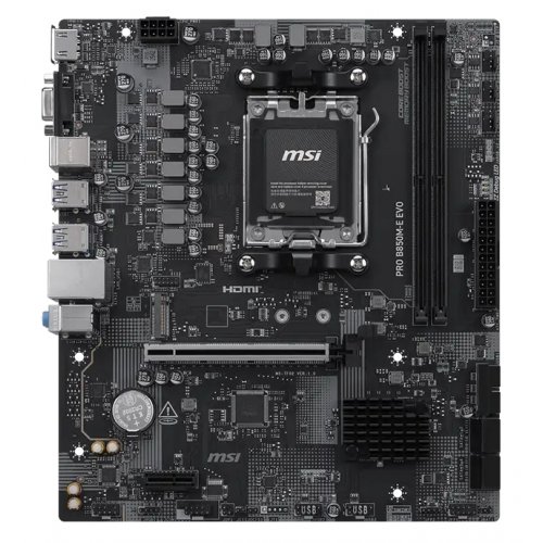 Материнская плата MSI PRO B850M-E EVO (sAM5, AMD B850) купить в Украине: Киев, Днепр, Харьков, Одесса  | Проверка совместимости, низкая цена, отзывы, характеристики от TELEMART фото