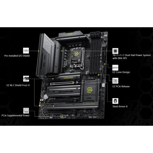 Материнская плата MSI MAG Z890 TOMAHAWK WIFI II (s1851, Intel Z890) купить в Украине: Киев, Днепр, Харьков, Одесса  | Проверка совместимости, низкая цена, отзывы, характеристики от TELEMART фото
