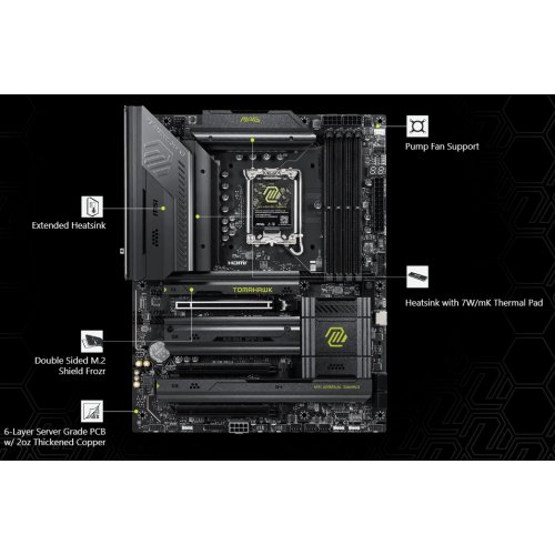 Материнская плата MSI MAG Z890 TOMAHAWK WIFI II (s1851, Intel Z890) купить в Украине: Киев, Днепр, Харьков, Одесса  | Проверка совместимости, низкая цена, отзывы, характеристики от TELEMART фото