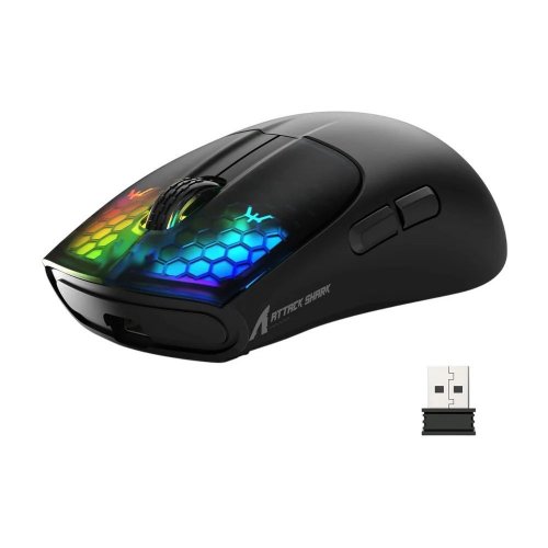 Уцінка миша Attack Shark X5 Wireless (AS-6922456700225-B) Black (Розкрита упаковка, 857350) купити в Україні: Київ, Львів, Хмельницький, Тернопіль, Івано-Франківськ | Низька ціна, відгуки, характеристики від TELEMART фото