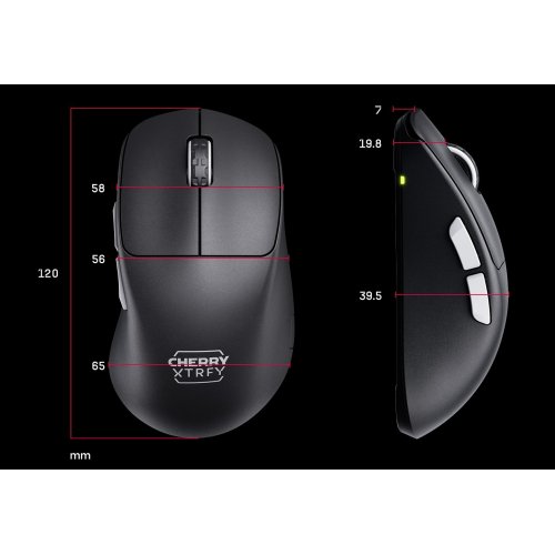 Уцінка миша Cherry Xtrfy M64 Pro 8K Wireless RGB (CX-M64W-PRO-BLACK) Black (Розкрита упаковка, 857355) купити в Україні: Київ, Львів, Хмельницький, Тернопіль, Івано-Франківськ | Низька ціна, відгуки, характеристики від TELEMART фото