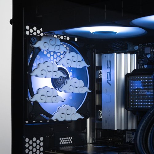 Накладка для вентилятора EVOLVE Fan Grill White Cloud 120mm купить в Украине: Киев, Днепр, Харьков, Одесса  | Низкая цена, отзывы, характеристики от TELEMART фото