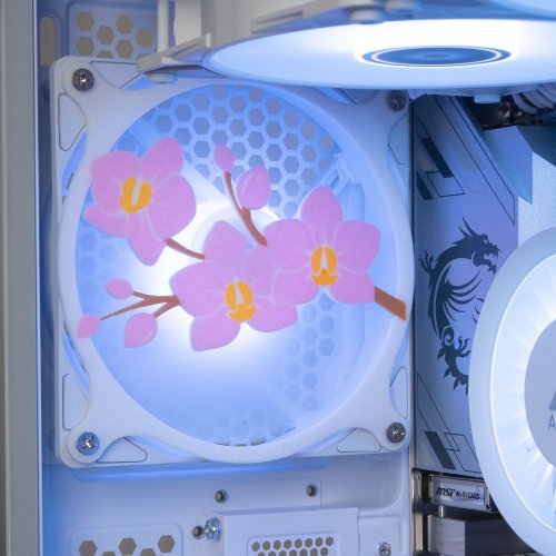 Накладка для вентилятора EVOLVE Fan Grill Pink Flower купить в Украине: Киев, Днепр, Харьков, Одесса  | Низкая цена, отзывы, характеристики от TELEMART фото