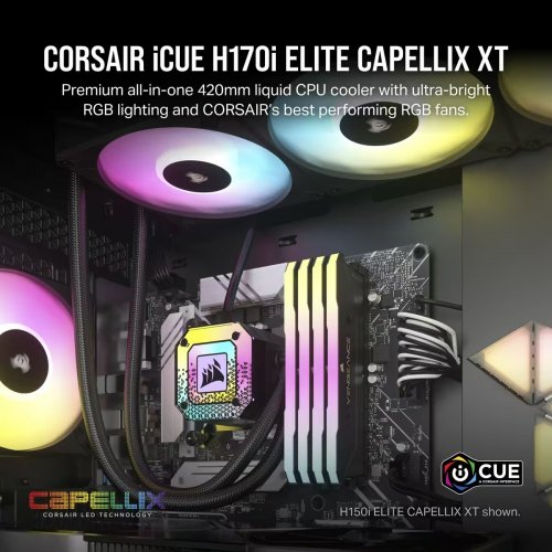 Уценка готовая сво Corsair iCUE H170i Elite Capellix XT (CW-9060071-WW) (Вскрытая упаковка, 857434) купить в Украине: Киев, Днепр, Харьков, Одесса  | Проверка совместимости, низкая цена, отзывы, характеристики от TELEMART фото