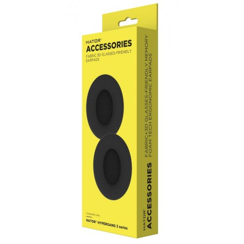 Амбушюры HATOR Hypergang 3 Series Fabric 3D Glasses-Friendly Earpads 2pcs (ACC409) Black купить в Украине: Киев, Днепр, Харьков, Одесса  | Низкая цена, отзывы, характеристики от TELEMART фото
