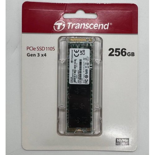 Ssd-диск Transcend MTE110 256GB M.2 (2280 PCI-E) (TS256GMTE110S) (Стан нового, 857600) купити в Україні: Київ, Львів, Хмельницький, Тернопіль, Івано-Франківськ | Перевірка сумісності, низька ціна, відгуки, характеристики від TELEMART фото