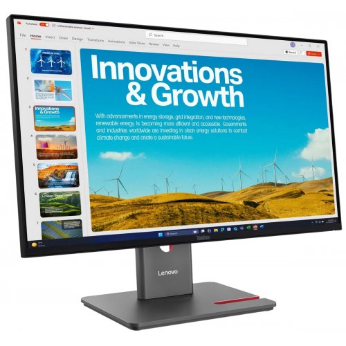 Монитор Lenovo 23.8" ThinkVision P24QD-40 (64B1GAT1UA) Black купить в Украине: Киев, Днепр, Харьков, Одесса  | Низкая цена, отзывы, характеристики от TELEMART фото