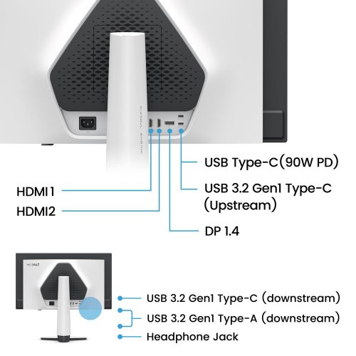 Монітор BenQ 26.5" EX271UZ (9H.LP2LA.TBE) White купити в Україні: Київ, Львів, Хмельницький, Тернопіль, Івано-Франківськ | Низька ціна, відгуки, характеристики від TELEMART фото