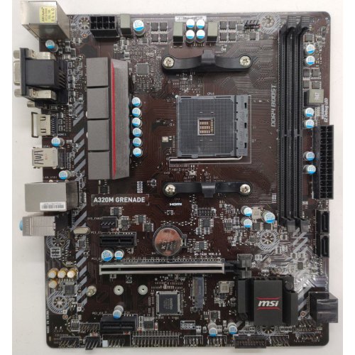 Материнская плата MSI A320M GRENADE (sAM4, AMD A320) (Восстановлено продавцом, 857628) купить в Украине: Киев, Днепр, Харьков, Одесса  | Проверка совместимости, низкая цена, отзывы, характеристики от TELEMART фото