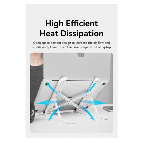 Подставка для ноутбука Vention KDNW0 White купить в Украине: Киев, Днепр, Харьков, Одесса  | Низкая цена, отзывы, характеристики от TELEMART фото