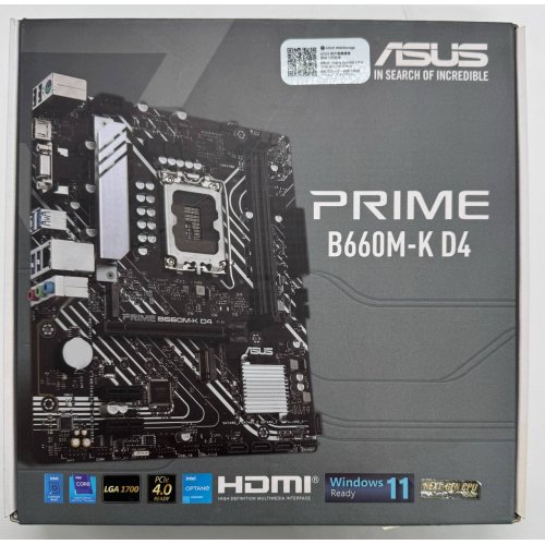 Материнская плата Asus PRIME B660M-K D4 (s1700, Intel B660) (Восстановлено продавцом, 857713) купить в Украине: Киев, Днепр, Харьков, Одесса  | Проверка совместимости, низкая цена, отзывы, характеристики от TELEMART фото