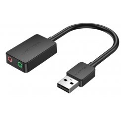 Звуковая карта Vention USB Sound Card 0.15m (CDYB0) Black