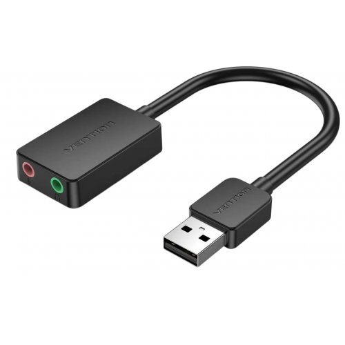 Звуковая карта Vention USB Sound Card 0.15m (CDYB0) Black купить в Украине: Киев, Днепр, Харьков, Одесса  | Проверка совместимости, низкая цена, отзывы, характеристики от TELEMART фото