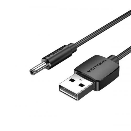 Кабель живлення Vention USB to DC 3.5mm 1.5m (CEXBG) Black купити в Україні: Київ, Львів, Хмельницький, Тернопіль, Івано-Франківськ | Низька ціна, відгуки, характеристики від TELEMART фото
