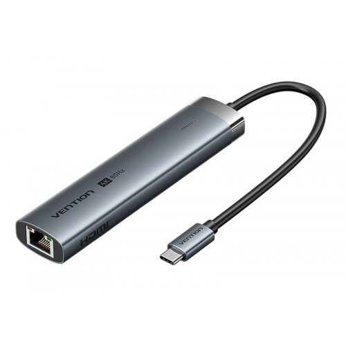 USB-хаб Vention USB Type-C 6 in 1 (TGNHB) Grey купити в Україні: Київ, Львів, Хмельницький, Тернопіль, Івано-Франківськ | Низька ціна, відгуки, характеристики від TELEMART фото