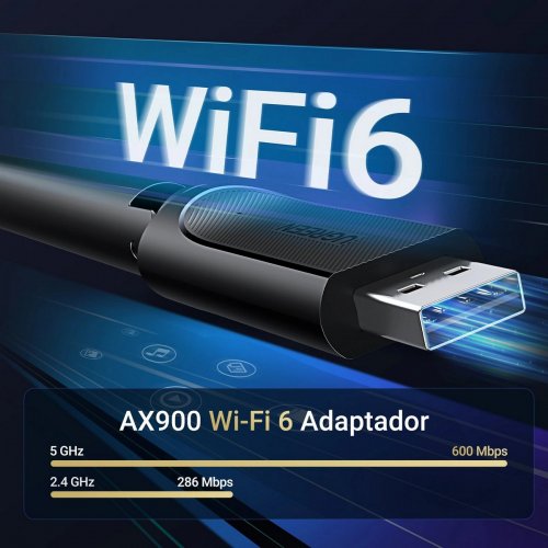 Wi-Fi адаптер Ugreen CM763 AX900 USB Adapter (35265) Black купить в Украине: Киев, Днепр, Харьков, Одесса  | Низкая цена, отзывы, характеристики от TELEMART фото