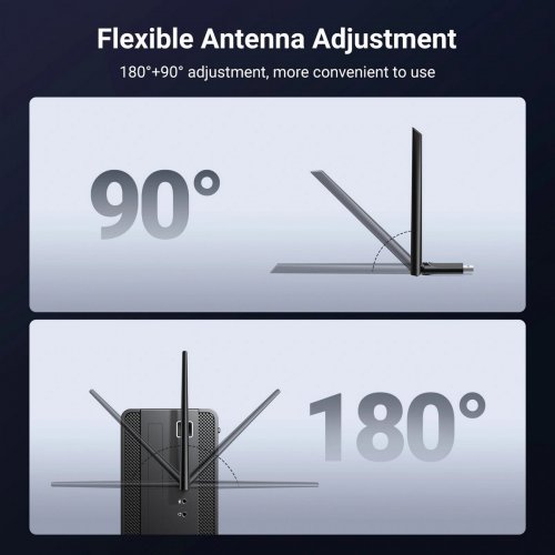 Wi-Fi адаптер Ugreen CM763 AX900 USB Adapter (35265) Black купить в Украине: Киев, Днепр, Харьков, Одесса  | Низкая цена, отзывы, характеристики от TELEMART фото