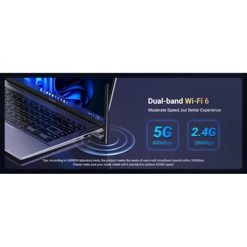 Wi-Fi адаптер Ugreen CM763 AX900 USB Adapter (35265) Black купить в Украине: Киев, Днепр, Харьков, Одесса  | Низкая цена, отзывы, характеристики от TELEMART фото