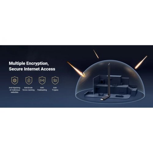 Wi-Fi адаптер Ugreen CM763 AX900 USB Adapter (35265) Black купить в Украине: Киев, Днепр, Харьков, Одесса  | Низкая цена, отзывы, характеристики от TELEMART фото