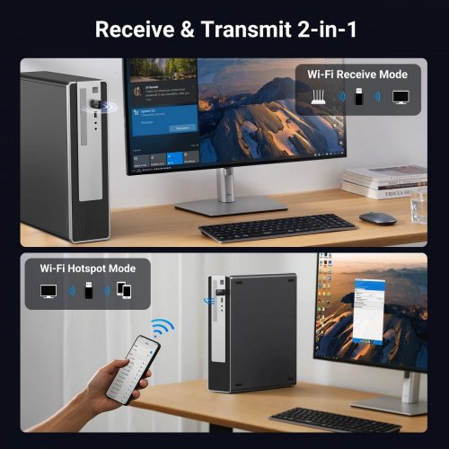 Wi-Fi адаптер Ugreen CM762 AX900 USB Adapter (35264) Black купить в Украине: Киев, Днепр, Харьков, Одесса  | Низкая цена, отзывы, характеристики от TELEMART фото