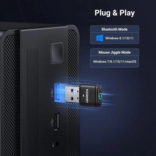 Bluetooth адаптер Ugreen BT301 USB Bluetooth 5.4 (35994) Black купить в Украине: Киев, Днепр, Харьков, Одесса  | Низкая цена, отзывы, характеристики от TELEMART фото