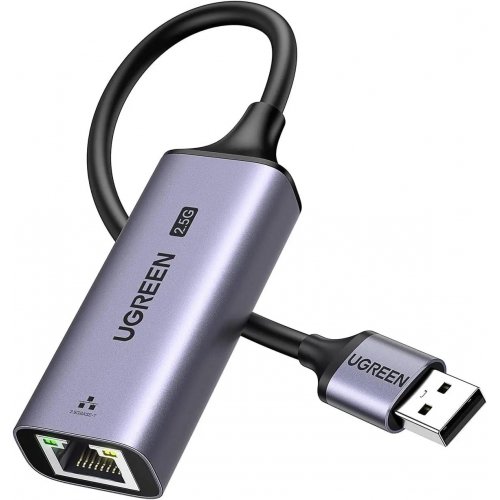 Мережева карта Ugreen CM648 USB 3.0 to RJ-45 Ethernet (25051) Grey купити в Україні: Київ, Львів, Хмельницький, Тернопіль, Івано-Франківськ | Низька ціна, відгуки, характеристики від TELEMART фото