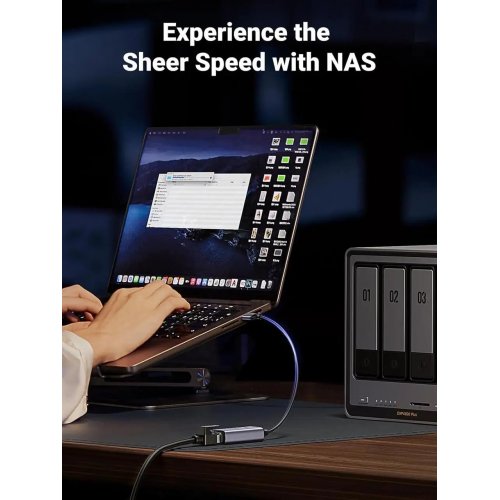 Мережева карта Ugreen CM648 USB 3.0 to RJ-45 Ethernet (25051) Grey купити в Україні: Київ, Львів, Хмельницький, Тернопіль, Івано-Франківськ | Низька ціна, відгуки, характеристики від TELEMART фото