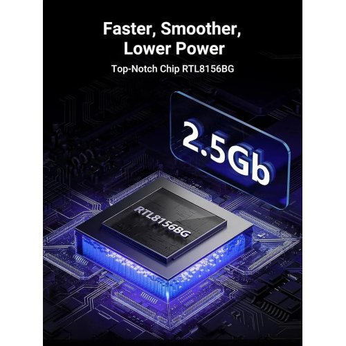 Мережева карта Ugreen CM648 USB 3.0 to RJ-45 Ethernet (25051) Grey купити в Україні: Київ, Львів, Хмельницький, Тернопіль, Івано-Франківськ | Низька ціна, відгуки, характеристики від TELEMART фото