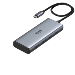 USB-хаб Ugreen CM498 USB Type-C 7 in 1 (75902) Grey