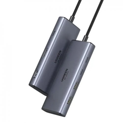 USB-хаб Ugreen CM498 USB Type-C 7 in 1 (75902) Grey купить в Украине: Киев, Днепр, Харьков, Одесса  | Низкая цена, отзывы, характеристики от TELEMART фото
