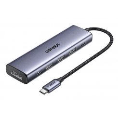 USB-хаб Ugreen CM511 USB Type-C 5 in 1 (75642) Grey
