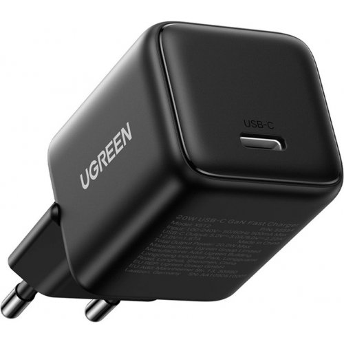Мережевий зарядний пристрій Ugreen X513 GaN USB Type-C 30W (65007) Black купити в Україні: Київ, Львів, Хмельницький, Тернопіль, Івано-Франківськ | Низька ціна, відгуки, характеристики від TELEMART фото