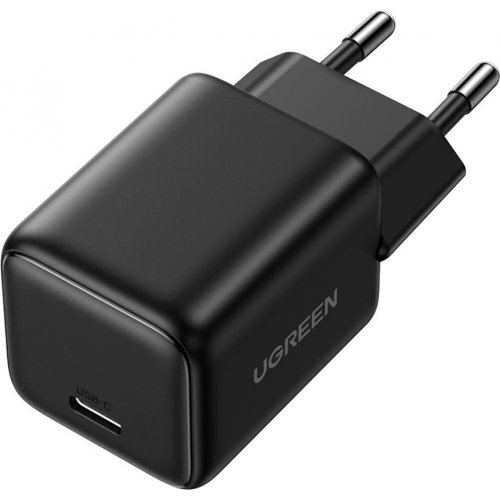 Мережевий зарядний пристрій Ugreen X513 GaN USB Type-C 30W (65007) Black купити в Україні: Київ, Львів, Хмельницький, Тернопіль, Івано-Франківськ | Низька ціна, відгуки, характеристики від TELEMART фото