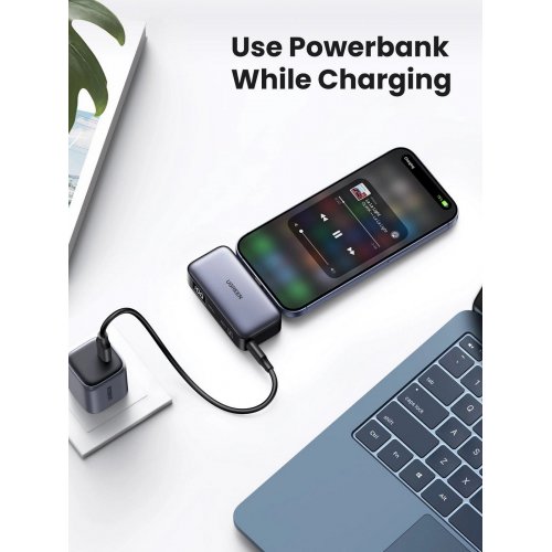 Powerbank Ugreen PB503 5000mAh 20W (35338) Grey купить в Украине: Киев, Днепр, Харьков, Одесса  | Низкая цена, отзывы, характеристики от TELEMART фото