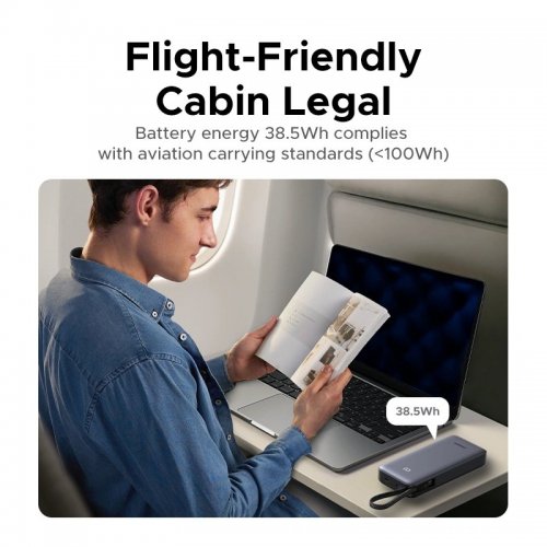 Powerbank Ugreen PB536 20000mAh 45W (55988B) Grey купить в Украине: Киев, Днепр, Харьков, Одесса  | Низкая цена, отзывы, характеристики от TELEMART фото