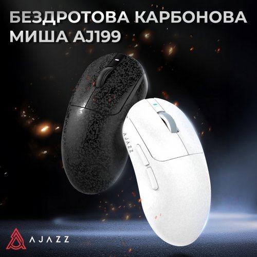 Мышка Ajazz AJ199 Wireless (AJ199-B) Black купить в Украине: Киев, Днепр, Харьков, Одесса  | Низкая цена, отзывы, характеристики от TELEMART фото