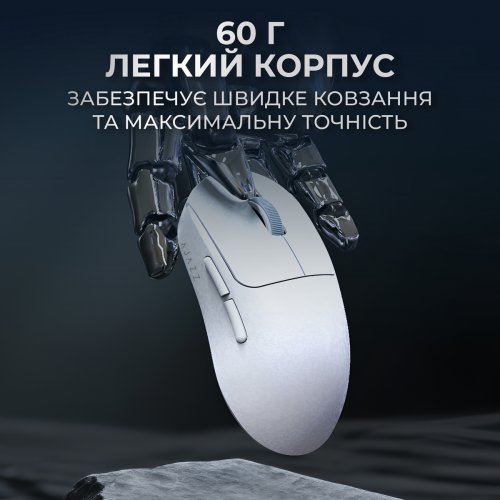 Мышка Ajazz AJ199 Wireless (AJ199-W) White купить в Украине: Киев, Днепр, Харьков, Одесса  | Низкая цена, отзывы, характеристики от TELEMART фото