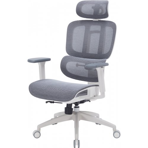 Крісло офісне OfficePro Skyline OC680 (OC680-W-DG-DG) White/Dark Gray купити в Україні: Київ, Львів, Хмельницький, Тернопіль, Івано-Франківськ | Низька ціна, відгуки, характеристики від TELEMART фото