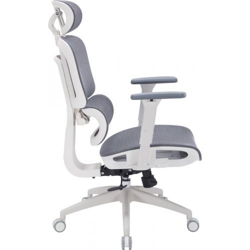 Крісло офісне OfficePro Skyline OC680 (OC680-W-DG-DG) White/Dark Gray купити в Україні: Київ, Львів, Хмельницький, Тернопіль, Івано-Франківськ | Низька ціна, відгуки, характеристики від TELEMART фото
