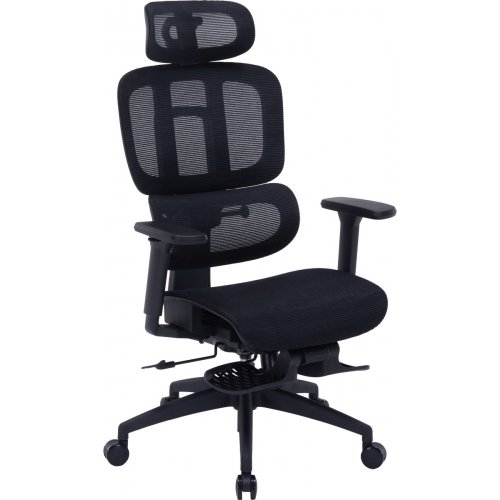 Крісло офісне OfficePro Skyline Footrest OC750 (OC750-B-B-B) Black купити в Україні: Київ, Львів, Хмельницький, Тернопіль, Івано-Франківськ | Низька ціна, відгуки, характеристики від TELEMART фото