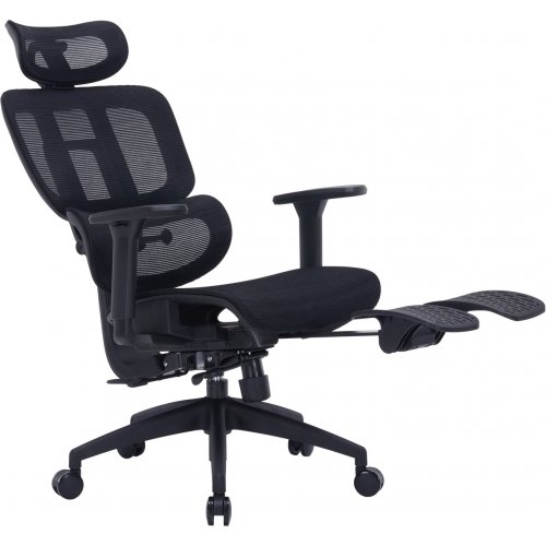 Крісло офісне OfficePro Skyline Footrest OC750 (OC750-B-B-B) Black купити в Україні: Київ, Львів, Хмельницький, Тернопіль, Івано-Франківськ | Низька ціна, відгуки, характеристики від TELEMART фото